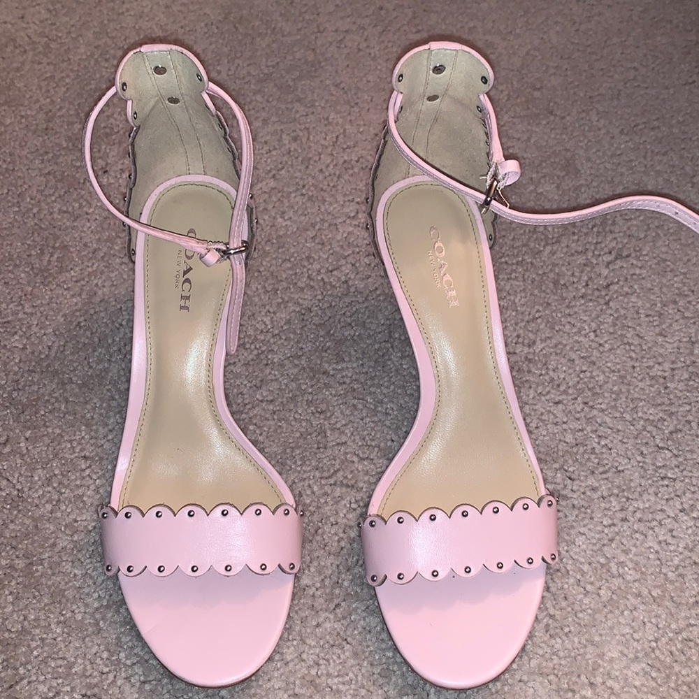 Coach scallop mini heels.